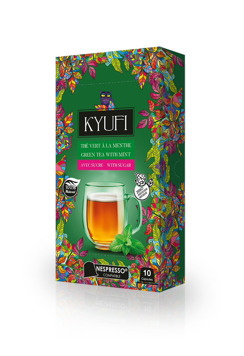 Thé Vert Instantané À La Menthe - Recette Authentique - Compatible Nespresso