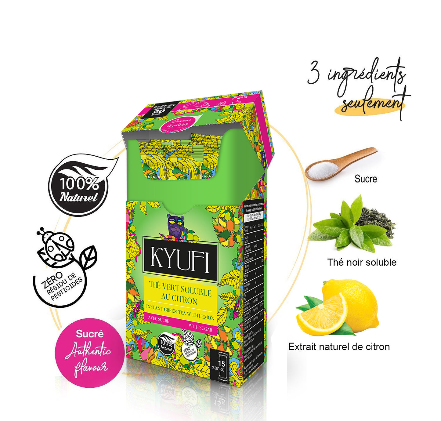 Thé Vert Citron – Douceur et plaisir – Sucré